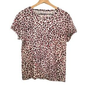 Zadig & Voltaire Walk Leopard Print Linen Top Size Medium